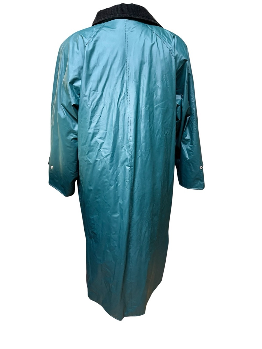 Vintage Misty Harbor Green Plaid Women’s Size M Flannel Lined Rain Coat - Picture 6 of 12